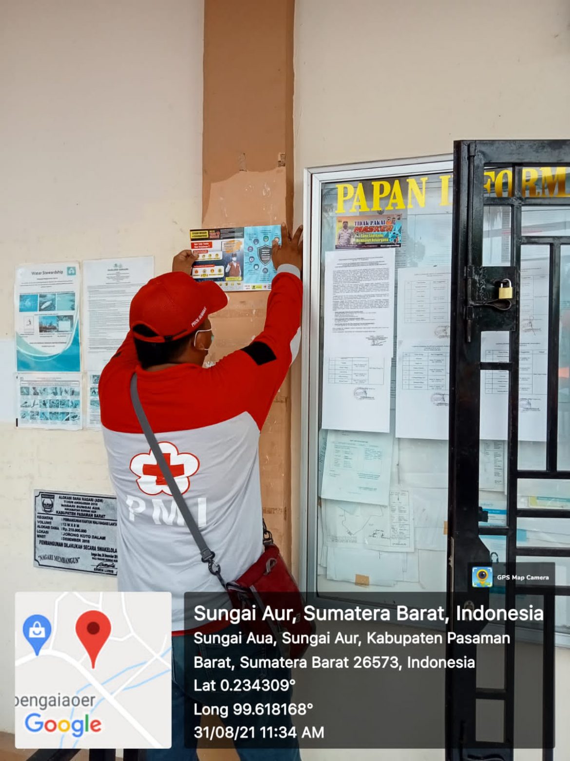 Sosialisasi himbauan PMI Pasaman Barat.