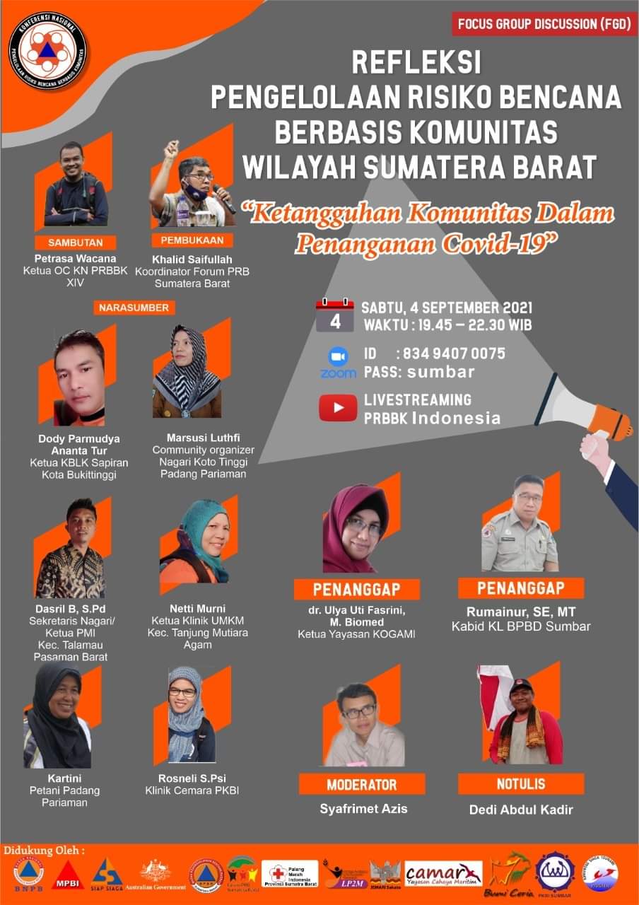 Refleksi Pengelolaan Resiko Bencana Berbasis Komunitas Sumatera Barat, Bersma Dasril B,S.Pd Pengurus PMI Pasbar
