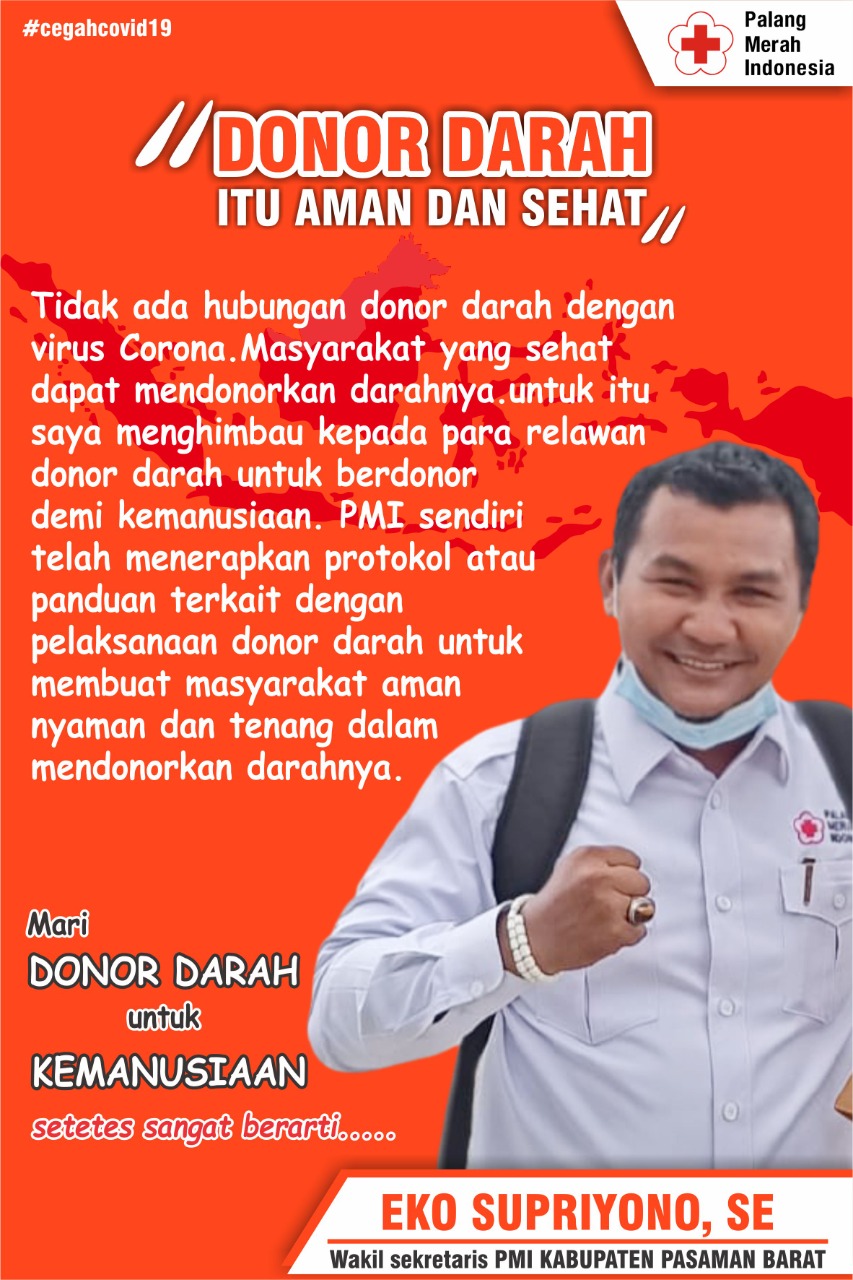 Eko Supriyono : Donor Darah itu Aman Dan Sehat