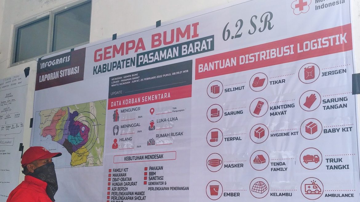 PMI Luncurkan Layanan Infografis Laporan Situasi Bencana Gempa Pasbar
