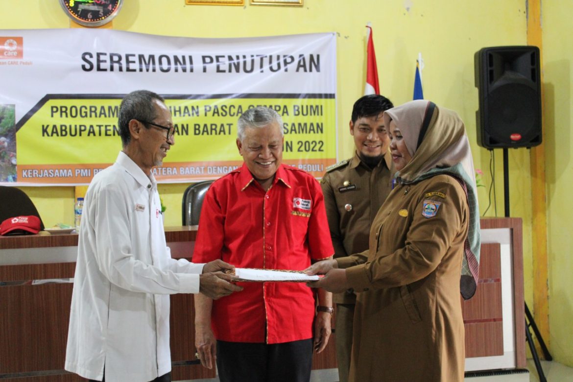Bantuan Pembangunan Fasilitas Air Bersih Rampung, PMI Sumbar tutup Program Kemanusiaan untuk Pasaman dan Pasaman Barat.