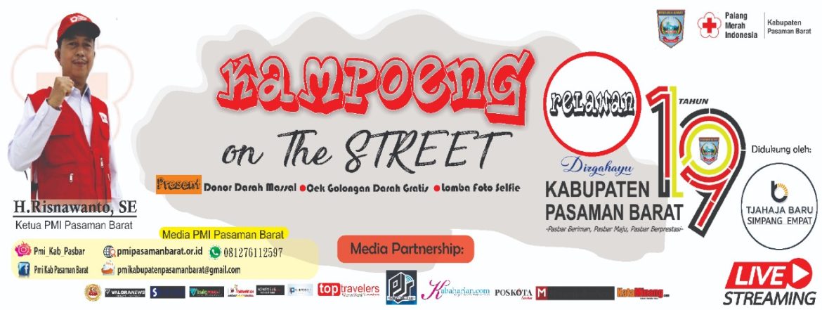 Bersama Yamaha, PMI Pasbar Gagas “Kampoeng Relawan On The Street”