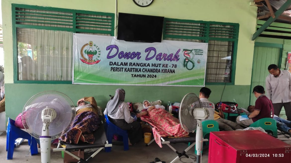 Dalam Rangka Peringatan HUT PERSIT ke 78, 3 Koramil  peroleh 107 Kantong Darah